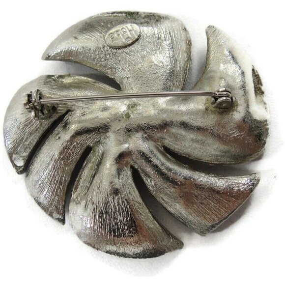 Hobe Silver Tone Matching Brooch Pin an Clip Earrings Jewelry Set Vtg Signed IOB - Picture 6 of 16